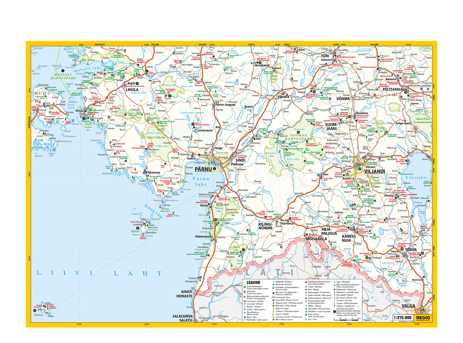 Regio Edela-Eesti turismikaart