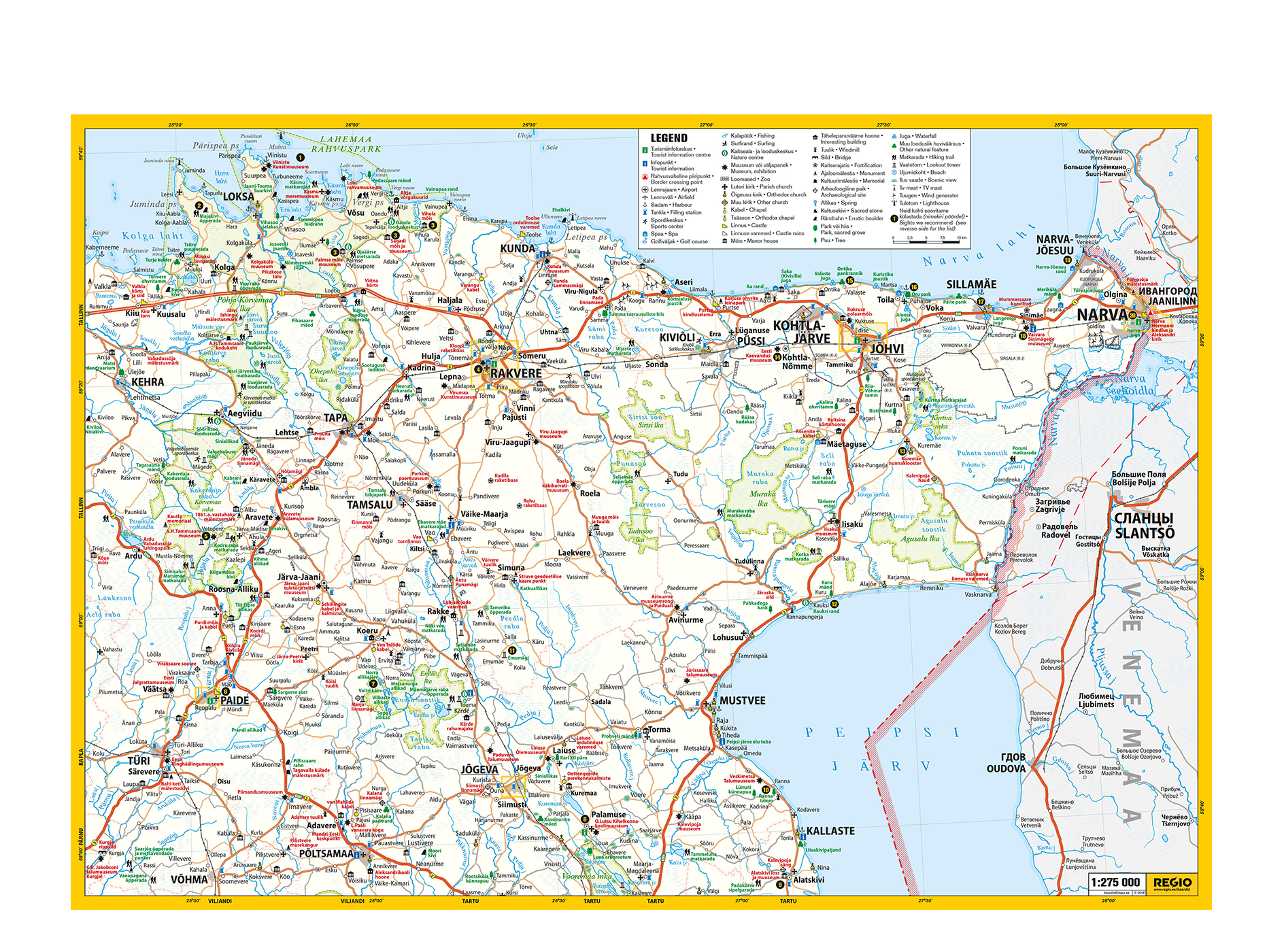 Lääne-Virumaa, Ida-Virumaa, Järvamaa, Jõgevamaa