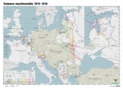 Esimene maailmasõda Euroopas. Kaardi koostanud Regio ja Eesti Sõajamuuseum
