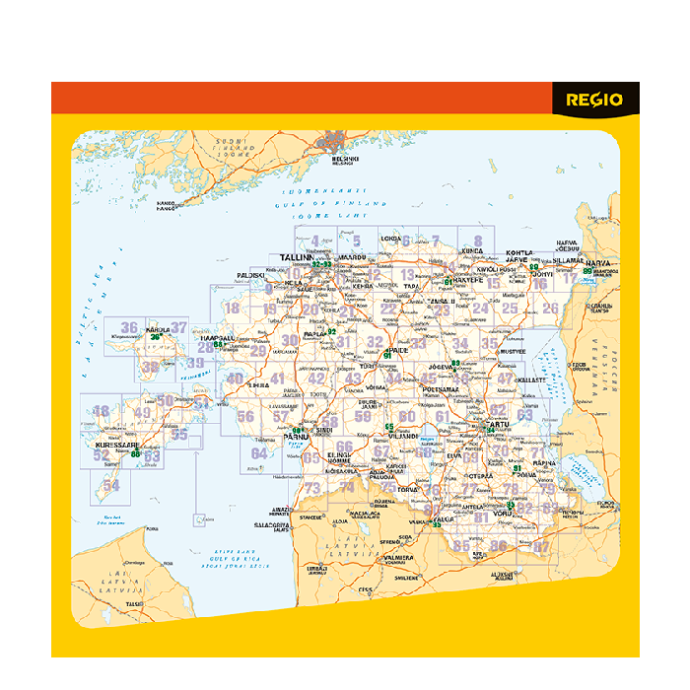 Eesti teedeatlas, kokkuseadeleht