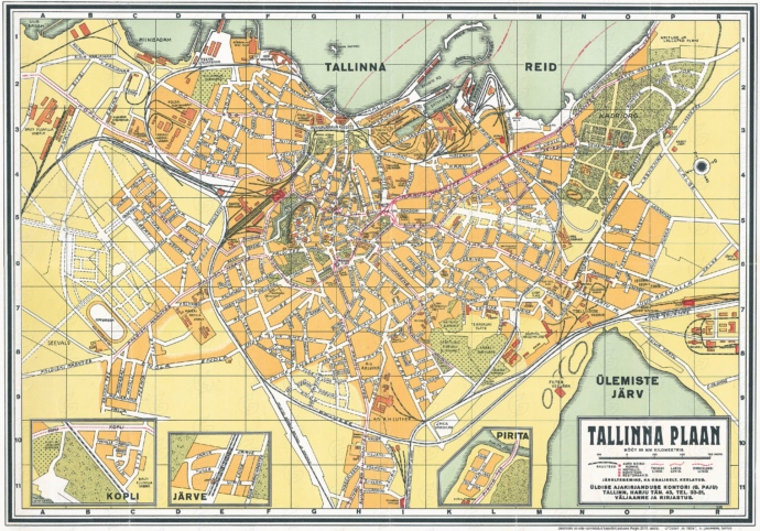 Tallinn 1930. Seinakaart