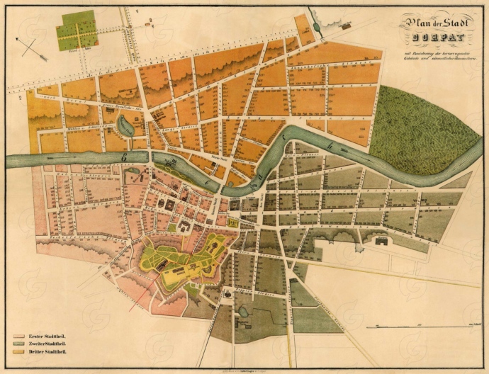 Tartu 1870. Seinakaart