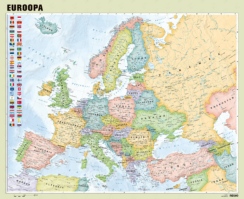 Euroopa riikide seinakaart, mille välimine serv on beež