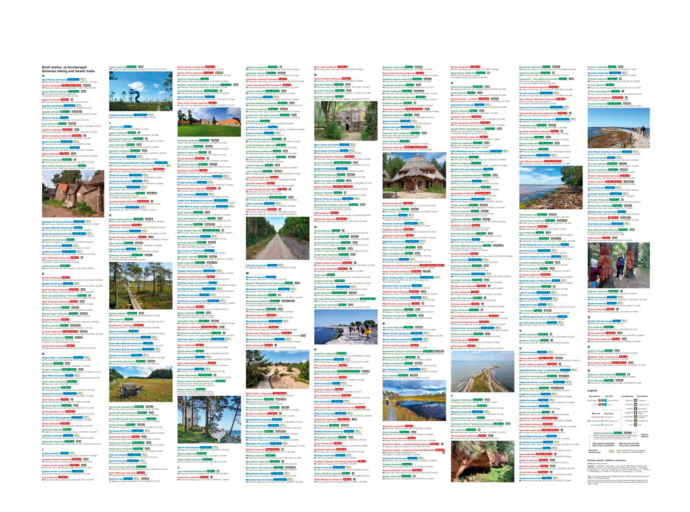 Matka- ja terviseradade nimekiri Regio voldikkaardil
