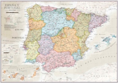 Maps International Hispaania ja Portugali seinakaart
