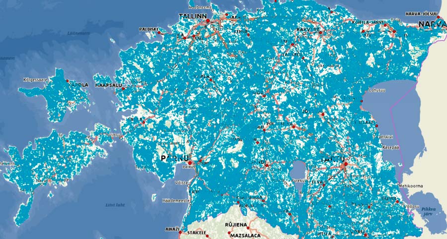 Regio, droonipuldis kasutatav Eesti metsaeraldiste kaardikiht